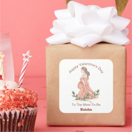 Fijne Valentijnsdag Voor De Aangewezen Moeder Stic Vierkante Sticker