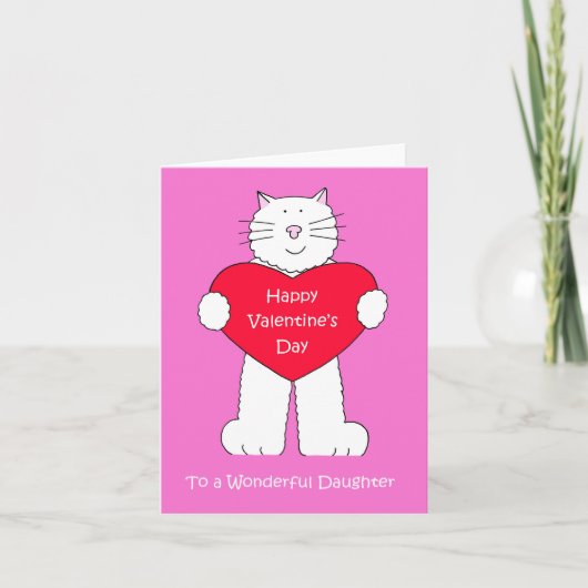 Fijne Valentijnsdag voor de dochter Kaart (Voorkant)