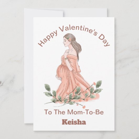 Fijne Valentijnsdag Voor De Moeder-To-Be Kaart (Voorkant)