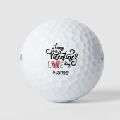 Fijne Valentijnsdag voor Golfer met liefde Golfballen (Voorkant)