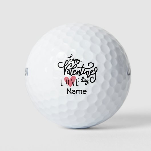 Fijne Valentijnsdag voor Golfer met liefde Golfballen (Voorkant)