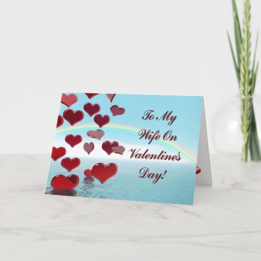 Fijne Valentijnsdag voor je vrouw Feestdagen Kaart (Voorkant)