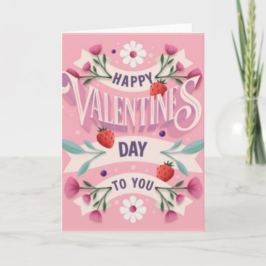 Fijne Valentijnsdag voor jou Kaart (Voorkant)