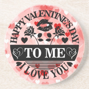 Fijne Valentijnsdag Voor Mij Ik Hou Van Jou-58771 Zandsteen Onderzetter