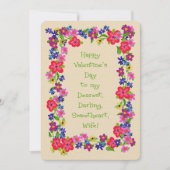 Fijne Valentijnsdag voor mijn liefste vrouw bloeme (Voorkant)