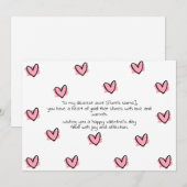 Fijne Valentijnsdag voor mijn tante Feestdagenkaart (Voorkant / Achterkant)