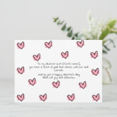 Fijne Valentijnsdag voor mijn tante Feestdagenkaart (Staand voorkant)