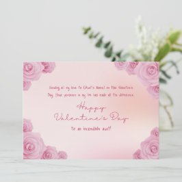 Fijne Valentijnsdag voor mijn tante Feestdagenkaart