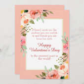 Fijne Valentijnsdag voor mijn tante Feestdagenkaart (Voorkant / Achterkant)