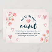 Fijne Valentijnsdag voor mijn tante Feestdagenkaart (Voorkant / Achterkant)