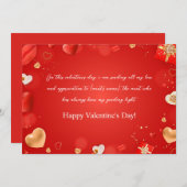 Fijne Valentijnsdag voor mijn tante Feestdagenkaart (Voorkant / Achterkant)