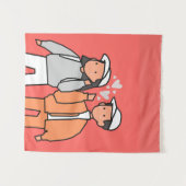 Fijne Valentijnsdag Wandkleed (Voorkant (horizontaal))