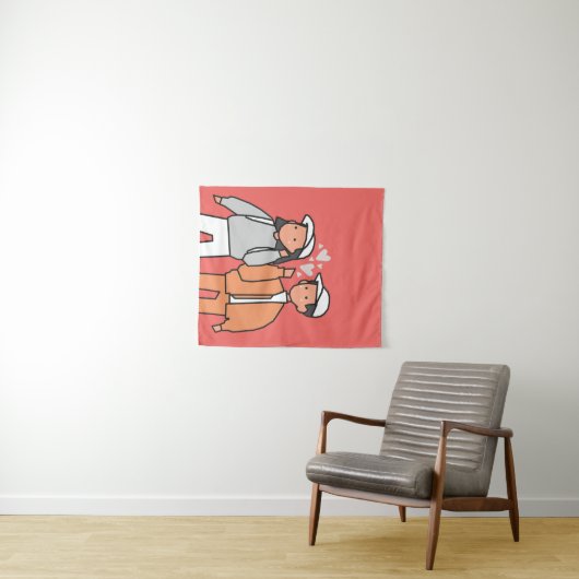 Fijne Valentijnsdag Wandkleed (In Situ (horizontaal))