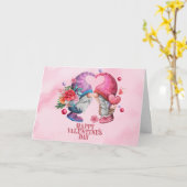 Fijne Valentijnsdag Watercolor Kabouters Kaart (Gele Bloem)