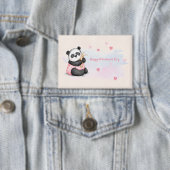 Fijne Valentijnsdag Waterverf Hart Panda Konijn Button (Insitu)