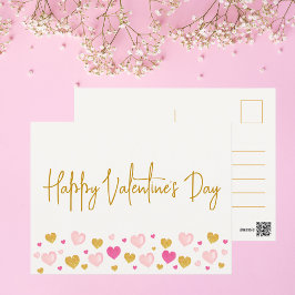 Fijne Valentijnsdag|Waterverf Hearts Briefkaart