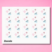 Fijne Valentijnsdag Waterverf verzegeling met hart Vierkante Sticker