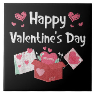 Fijne Valentijnsdag Wees Van Mijne Zoete Hartjes Tegeltje