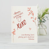 Fijne Valentijnsdag, wenskaart Feestdagenkaart (Staand voorkant)