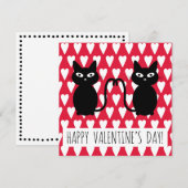 Fijne Valentijnsdag - Wenskaart met katten Bedankkaart (Voorkant / Achterkant)