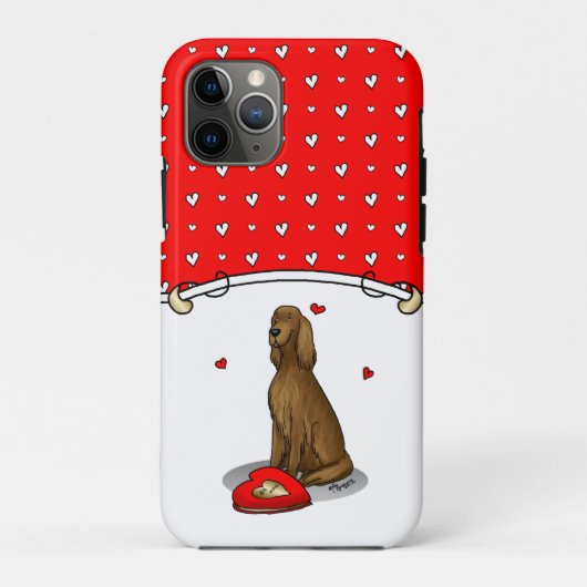 Fijne Valentijnsdag word Mine Irish Setter (rood 1 Case-Mate iPhone Case (Achterkant)