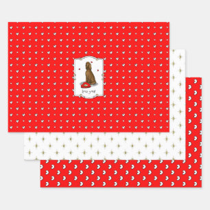 Fijne Valentijnsdag word Mine Irish Setter (rood 1 Inpakpapier Vel
