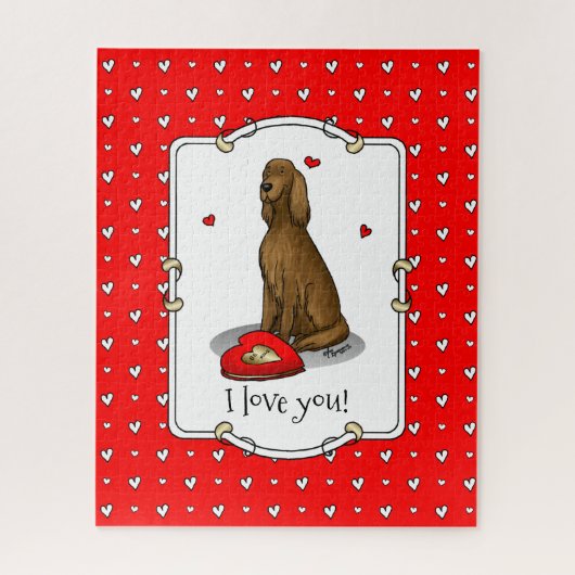 Fijne Valentijnsdag word Mine Irish Setter (rood 1 Legpuzzel (Verticaal)