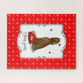 Fijne Valentijnsdag word Mine Irish Setter (rood 1 Legpuzzel (Horizontaal)