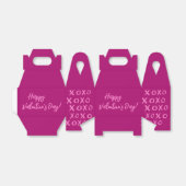 Fijne Valentijnsdag XOXO magenta roze verkuilt Bedankdoosjes (Uitgevouwen)