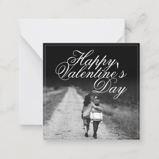 Fijne Valentijnsdag - zij aan zij Notitiekaartje (Voorkant)