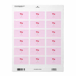 Fijne valentijnsdag Zoete snoep hart lolly Etiket