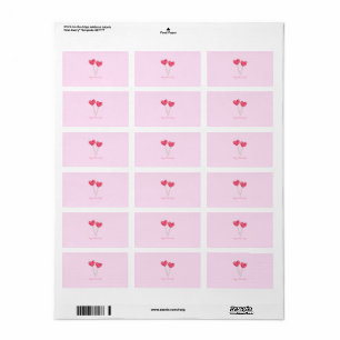 Fijne valentijnsdag Zoete snoep hart lolly Etiket