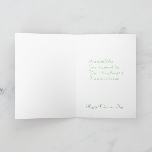 Fijne Valentijnsdag zoon Feestdagen Kaart (Binnen)