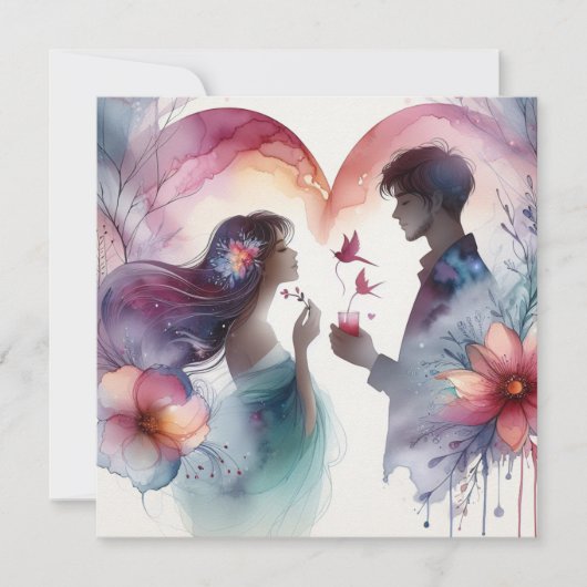 Fijne Valentijnskaart Liefde  Kaart (Voorkant)