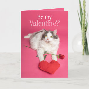 Fijne valentijnskuiket met hart feestdagen kaart