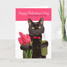 Fijne valentijnskuis met bloemen feestdagen kaart