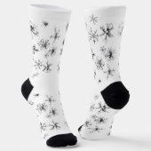 Fijne vallende sneeuwvlokken sokken (Gebogen)