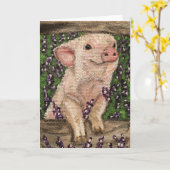 Fijne varkensblanco kaart (Gele Bloem)