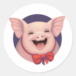 Fijne varkensdag! ronde sticker