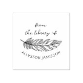 Fijne Veer Handgeschreven Aangepaste Boek Biblioth Rubberstempel (Afrduk)