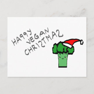 Fijne vegan kerst feestdagenkaart