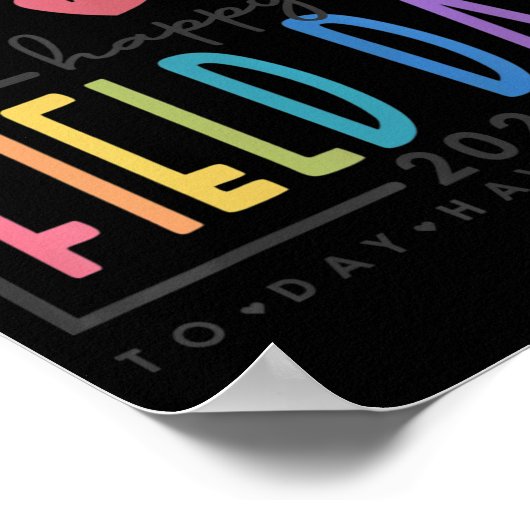 Fijne Velddag 2022 regenboogritten op de leuke dag Poster (Hoek)