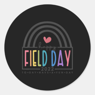 Fijne Velddag 2022 regenboogritten op de leuke dag Ronde Sticker