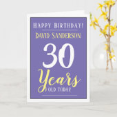 Fijne verjaardag 30 jaar oud kaart (Gele Bloem)