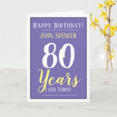 Fijne verjaardag 80 jaar oud kaart (Gele Bloem)