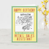 Fijne verjaardag aan een detailhandelsverkoopassis kaart (Gele Bloem)
