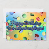 Fijne verjaardag aan een gewaardeerde werknemer kaart (Voorkant)