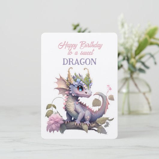 Fijne verjaardag aan een lieve DRAAK (Staand voorkant)