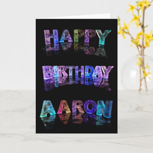 Fijne verjaardag Aaron Kaart (Gele Bloem)