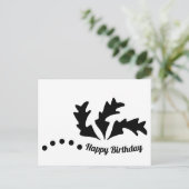 Fijne verjaardag Abstract Blad Briefkaart (Staand voorkant)